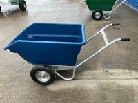 UNUSED RANCHER 250lt TWIN WHEEL PLASTIC TIPPING WHEEL BARROW (BLUE) - 4