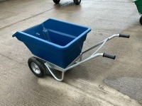 UNUSED RANCHER 250lt TWIN WHEEL PLASTIC TIPPING WHEEL BARROW (BLUE) - 5