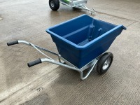 UNUSED RANCHER 250lt TWIN WHEEL PLASTIC TIPPING WHEEL BARROW (BLUE) - 7