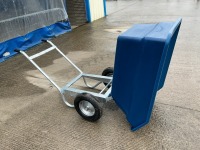 UNUSED RANCHER 250lt TWIN WHEEL PLASTIC TIPPING WHEEL BARROW (BLUE) - 8