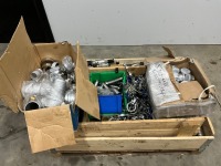 PALLET LOT TO INC. ASSORTED TRICLAMPS, CAMLOCKS, TRICLAMP M THREADS, TRICLAMP FERRULES, TRICLAMP GASKETS, ETC - 2