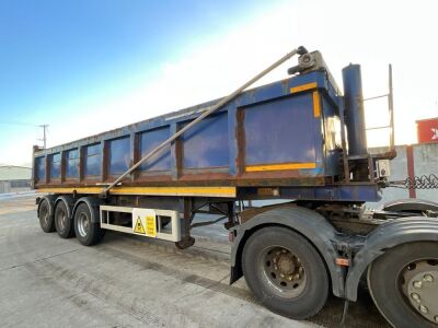 APPROX. 33ft DENNISON TRI AXLE STEEL TIPPING TRAILER