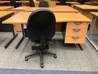 1600mm WAVE DESK & OPERATOR CHAIR - 2