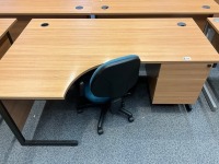 1800mm LEFT HAND CORNER DESK & OPERATOR CHAIR - 2