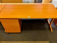 1600mm EXECUTIVE STRAIGHT DESK, 800mm EXTENSION & THREE DRAWER PEDESTAL - 3