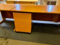 1600mm EXECUTIVE STRAIGHT DESK, 800mm EXTENSION & THREE DRAWER PEDESTAL - 4