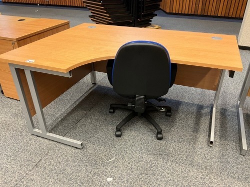 1800mm LEFT HAND CORNER DESK & OPERATOR CHAIR