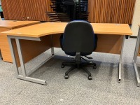 1800mm LEFT HAND CORNER DESK & OPERATOR CHAIR - 2