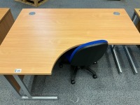 1800mm LEFT HAND CORNER DESK & OPERATOR CHAIR - 3