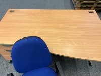 1600mm WAVE DESK & OPERATOR CHAIR - 4