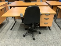 1600mm WAVE DESK & OPERATOR CHAIR