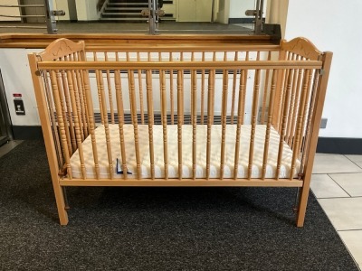 WOODEN BABY CRIB