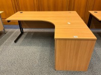 1800mm RIGHT HAND CORNER DESK & THREE DRAWER PEDESTAL - 2