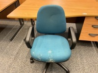 1600mm WAVE DESK & OPERATOR CHAIR - 3