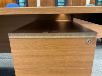 1600mm LEFT HAND CORNER DESK & THREE DRAWER PEDESTAL - 3