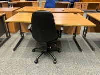 1600mm WAVE DESK & OPERATOR CHAIR