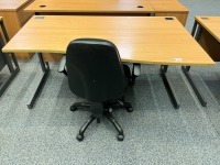 1600mm WAVE DESK & OPERATOR CHAIR - 3