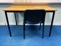 1200mm STRAIGHT TABLE & MEETING CHAIR