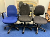 3No. ASSORTED OPERATOR CHAIRS