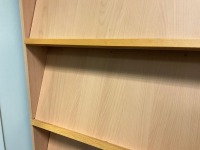 FIVE TIER WOODEN BOOKCASE/ BROCHURE DISPLAY STAND - 2