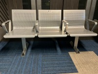 WAITING ROOM BENCH WITH 3 ERGONOMIC SEATS