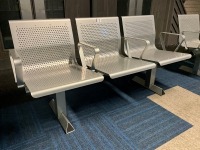 WAITING ROOM BENCH WITH 3 ERGONOMIC SEATS - 3