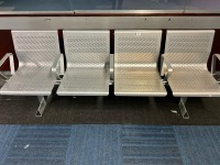 WAITING ROOM BENCH WITH 4 ERGONOMIC SEATS - 2