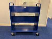 800mm DOUBLE SIDED BOOK CART