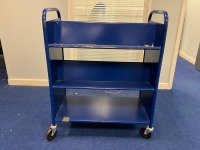 800mm DOUBLE SIDED BOOK CART - 3