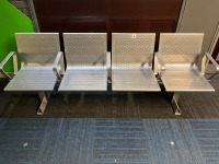 WAITING ROOM BENCH WITH 4 ERGONOMIC SEATS - 2