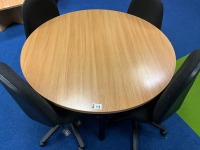 1200mm ROUND MEETING TABLE & 4No. OPERATOR CHAIRS - 2