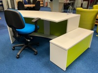 1700mm CURVED RECEPTION DESK & OPERATORS CHAIR - 4