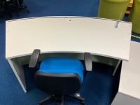 1700mm CURVED RECEPTION DESK & OPERATORS CHAIR - 5