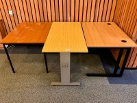 3No. ASSORTED STRAIGHT TABLES/ DESKS