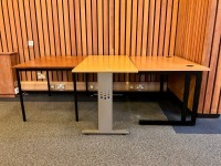 3No. ASSORTED STRAIGHT TABLES/ DESKS - 2