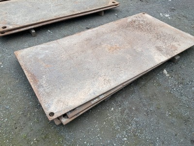 4No. APPROX. 10MM 8X4 METAL ROAD PLATE