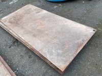 4No. APPROX. 10MM 8X4 METAL ROAD PLATE - 3