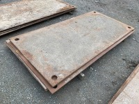 4No. APPROX. 15MM 8X4 METAL ROAD PLATE