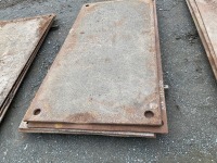 4No. APPROX. 15MM 8X4 METAL ROAD PLATE - 2