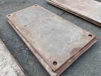 4No. APPROX. 15MM 8X4 METAL ROAD PLATE - 3