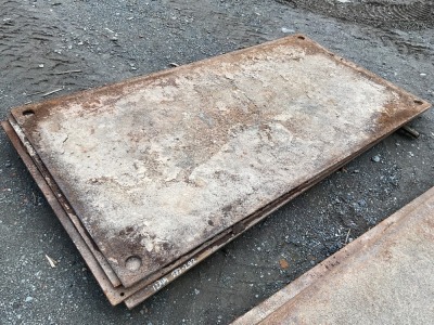 5No. APPROX. 12MM 8X4 METAL ROAD PLATE