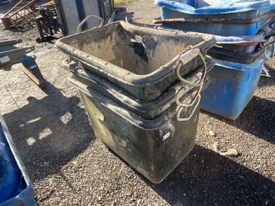 3No. ASSORTED PLASTIC MORTAR TUBS