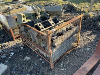 METAL CAGE TO INC. APPROX. 20No. TEMPORARY FENCING FEET