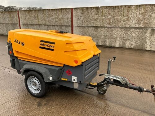 ATLAS COPCO XAS67 2 TOOL FAST TOW ROAD COMPRESSOR