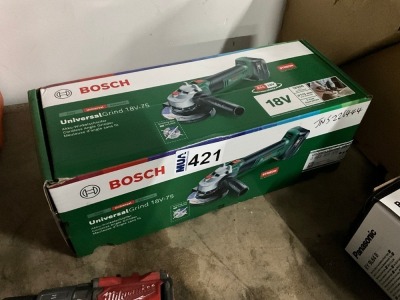 UNUSED BOSCH UNIVERSAL GRIND 18V-75 CORDLESS GRINDER