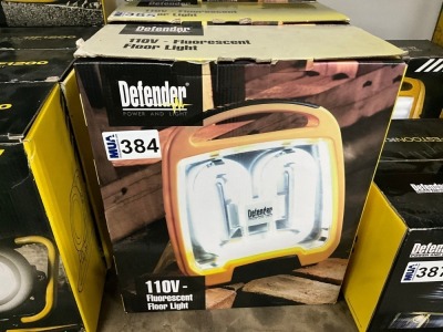 UNUSED DEFENDER 110V FLOOR LIGHT