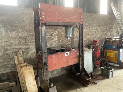 HOMEMADE 3 PHASE HEAVY DUTY HYDRAULIC PRESS