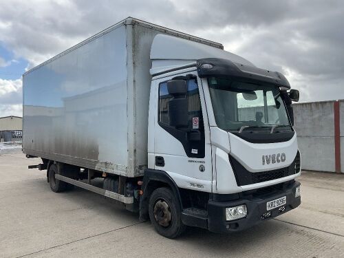 IVECO EUROCARGO 75-190, 4X2 BOX LORRY, WITH PALFINGER TAIL LIFT