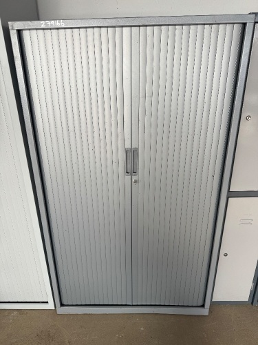 TWO DOOR TAMBOUR CABINET