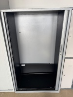 TWO DOOR TAMBOUR CABINET - 2